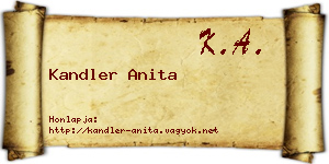 Kandler Anita névjegykártya